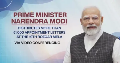 CM Dhami Shares Live Feed of PM Modi at Rozgar Mela