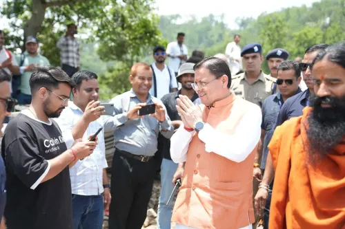 CM Dhami Visits Dhanwantari Dham Herbal World in Uttarakhand