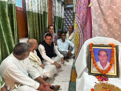 CM Dhami visits Khatima family to condole death of Bishan Chandra Kapdi