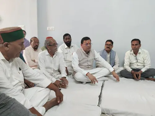 CM Dhami Visits Ramnagar MLA to Offer Condolences