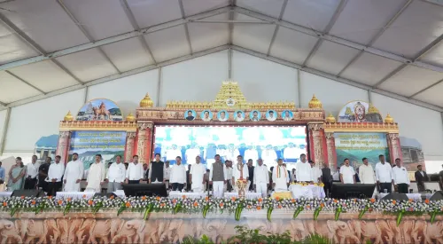 CM DK Shivakumar Lays Foundation, Inaugurates Works in Kollegal