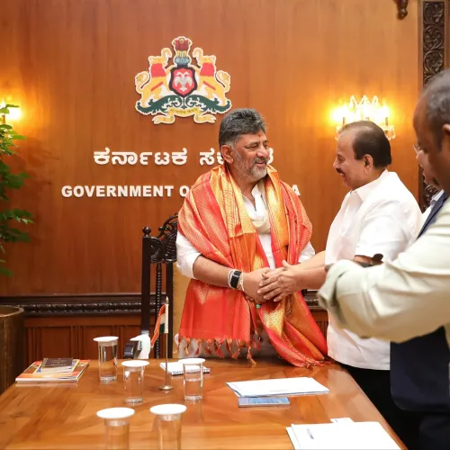 CM DK Shivakumar Meets Ex-Union Minister Venugopal Chary