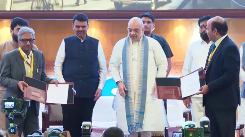 CM Fadnavis, Amit Shah Anchor NFSU-NUCFDC Cybersecurity MoU