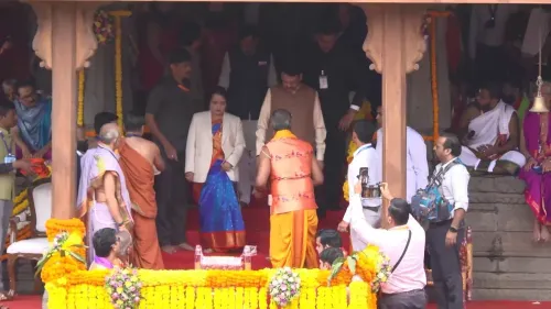 CM Fadnavis arrives in Trimbakeshwar for Simhastha Kumbh 2027 flag hoisting