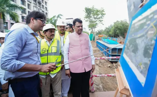 CM Fadnavis inspects Mumbai Coastal Road North Charkop site
