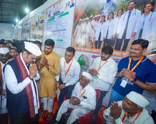 CM Fadnavis Visits Ashadhi Wari Seva Camp in Pune