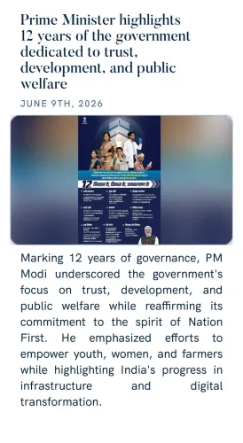 CM Gujarat's Office Marks PM Modi's 12 Years in Power