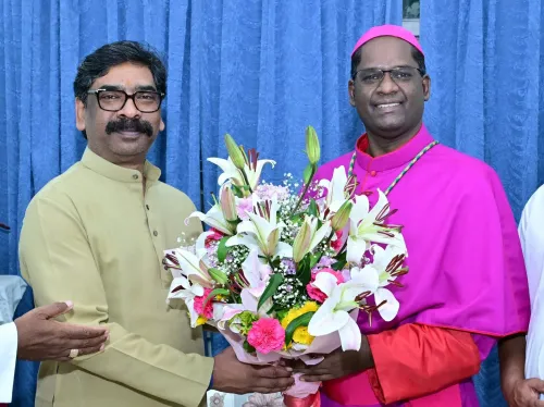 CM Hemant Soren attends Bishop Khalkho's installation in Ranchi