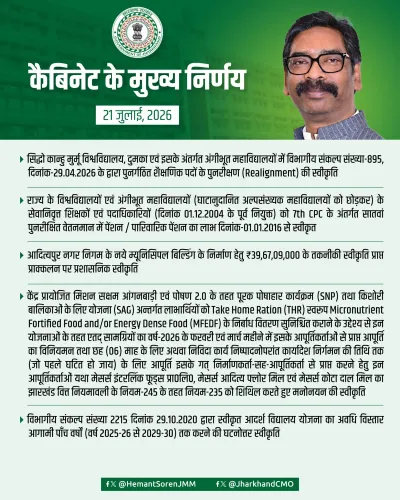 CM Hemant Soren Chairs Jharkhand Cabinet Meeting