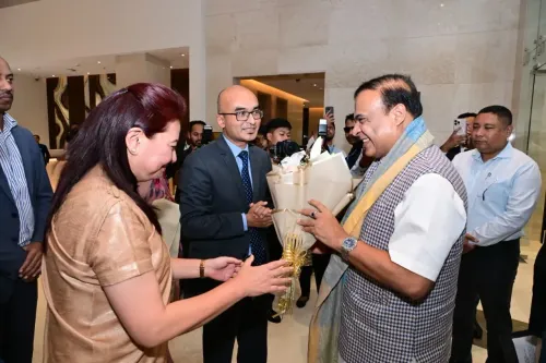 CM Himanta arrives in Shillong for NE externally aided projects conference