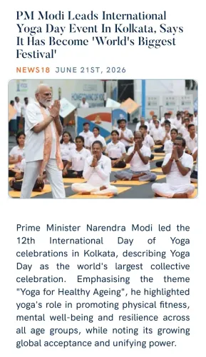 CM Himanta Backs PM Modi's Yoga Day Event In Kolkata