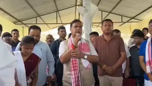 CM Himanta Biswa Sarma Addresses Residents at Sundarpukhuri