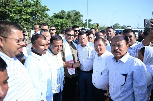 CM Himanta Biswa Sarma Visits Sadiya to Warm Public Welcome