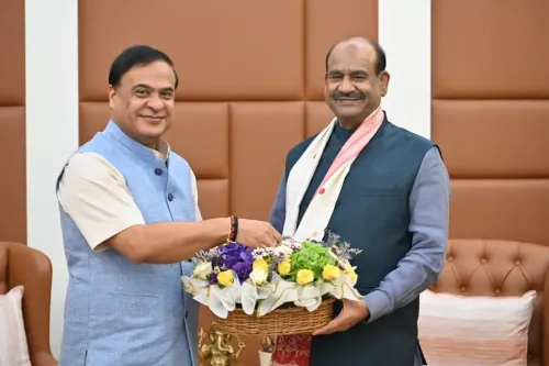 CM Himanta calls on Lok Sabha Speaker Om Birla in Delhi