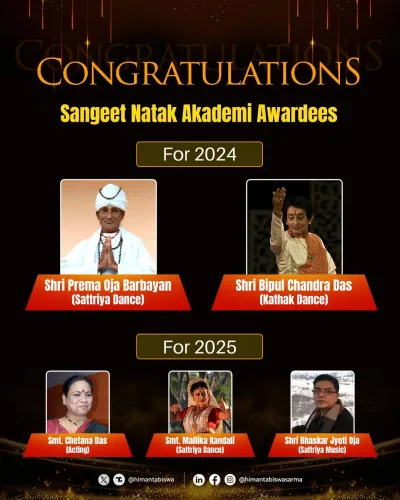 CM Himanta Congratulates Assam Artistes on Sangeet Natak Akademi Awards