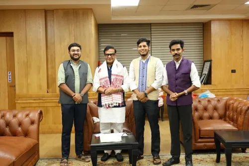 CM Himanta meets Cotton University Students' Union at Lok Sewa Bhawan