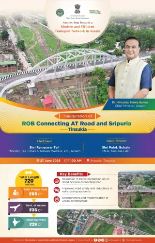 CM Himanta Opens 720-m ROB in Tinsukia, Assam