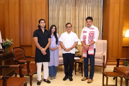 CM Himanta Thanks Visitors Aryan and Shreya in Personal Outreach