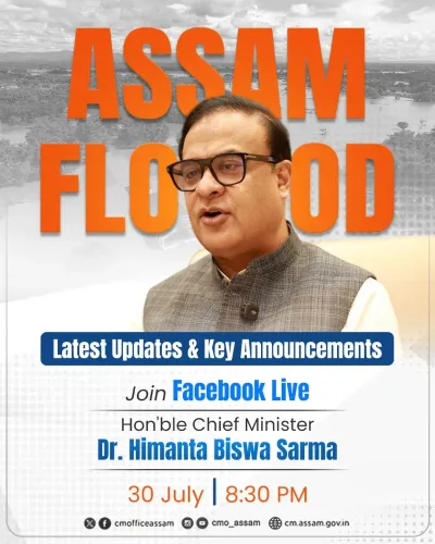 CM Himanta to Address Assam Live Tonight on Relief Steps