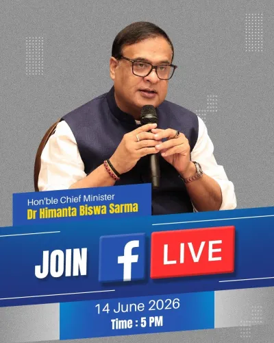 CM Himanta to Go Live on Facebook on June 14