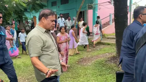 CM Himanta Visits Charaideo Relief Camp, Assures Document Help