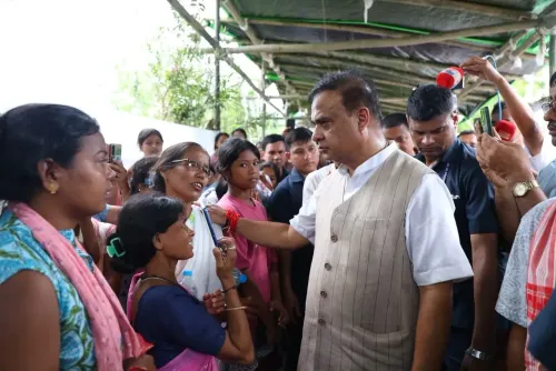 CM Himanta visits flood-hit Assam residents, stands in solidarity