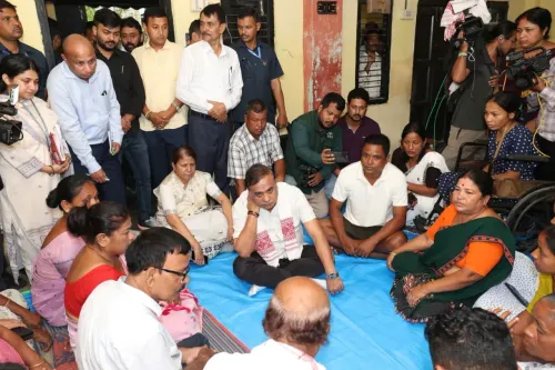 CM Himanta Visits Flood Relief Camp in Komarbondha