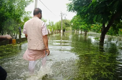 CM Himanta Wades Through Floodwaters in Sivasagar, Demow