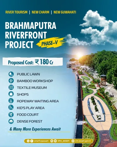 CM Himanta's Assam Unveils ₹180 Cr Brahmaputra Riverfront Phase V