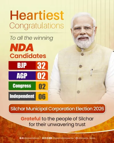 CM Himanta's BJP Wins Silchar Municipal Corporation Polls