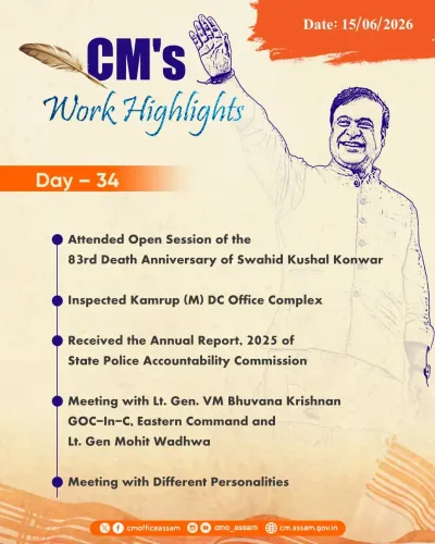 CM Himanta's Day 34 Work Highlights Shared by Assam CMO