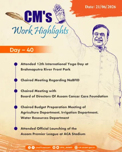 CM Himanta's Day 40: Yoga Day, meetings, APL launch
