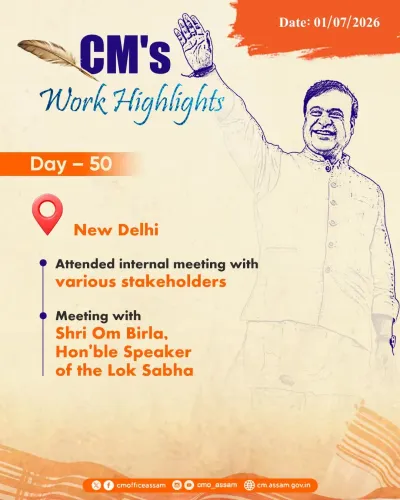 CM Himanta's Day 50 Work Highlights Shared by Assam CMO