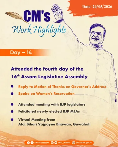 CM Himanta's Office Shares Day 14 Work Highlights