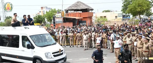 CM Joseph Vijay Holds Road Show in Karur to Public Acclaim