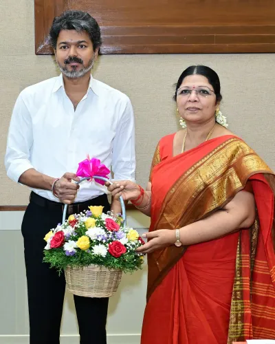 CM Joseph Vijay Meets New TN Assembly Secretary Shanthi