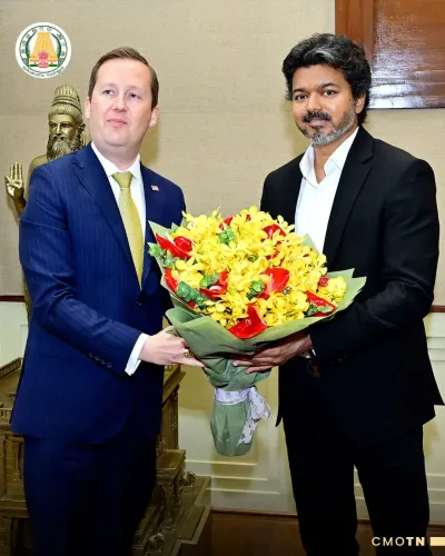 CM Joseph Vijay meets US Ambassador Sergio Gor in Chennai