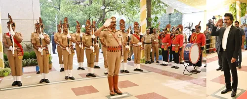 CM Joseph Vijay receives Guard of Honour at Tamil Nadu House, Delhi