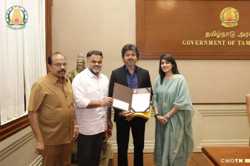 CM Joseph Vijay receives Rs 1 crore cheque for Nalam Tamil Nadu scheme