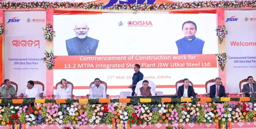 CM Majhi attends JSW mega steel plant groundbreaking in Paradip