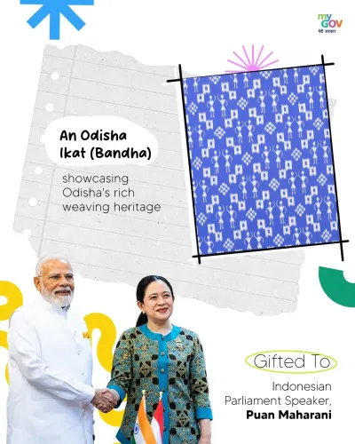 CM Majhi Hails PM Modi Gifting Odisha Ikat to Indonesia Speaker