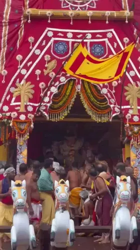 CM Majhi Shares Rath Yatra Aarti Blessings on X