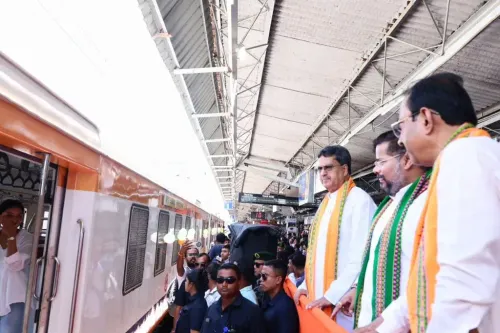 CM Manik Saha Flags Off Agartala-Karimganj Electric MEMU Train