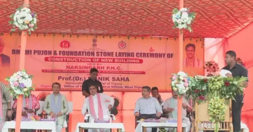 CM Manik Saha Holds Bhumi Pujan and Project Inauguration at Narsingarh
