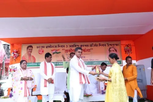 CM Manik Saha Honours Agartala Elders on Independence Day