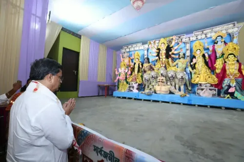 CM Manik Saha joins Durga Puja pandal inauguration in Agartala