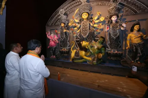 CM Manik Saha joins Durga Puja pandal walk on Maha Shashthi