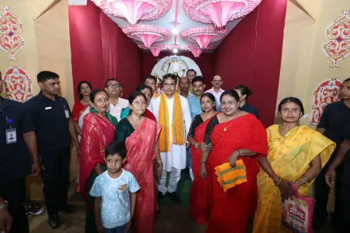 CM Manik Saha joins Durga Puja parikrama at Baradowali on Maha Shashthi