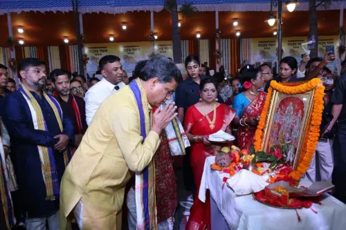 CM Manik Saha joins Mayer Gaman procession in Agartala