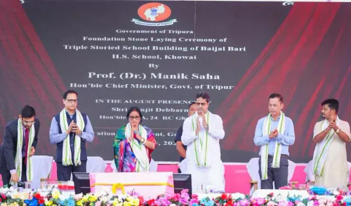 CM Manik Saha Lays Foundation for School Buildings in Khowai